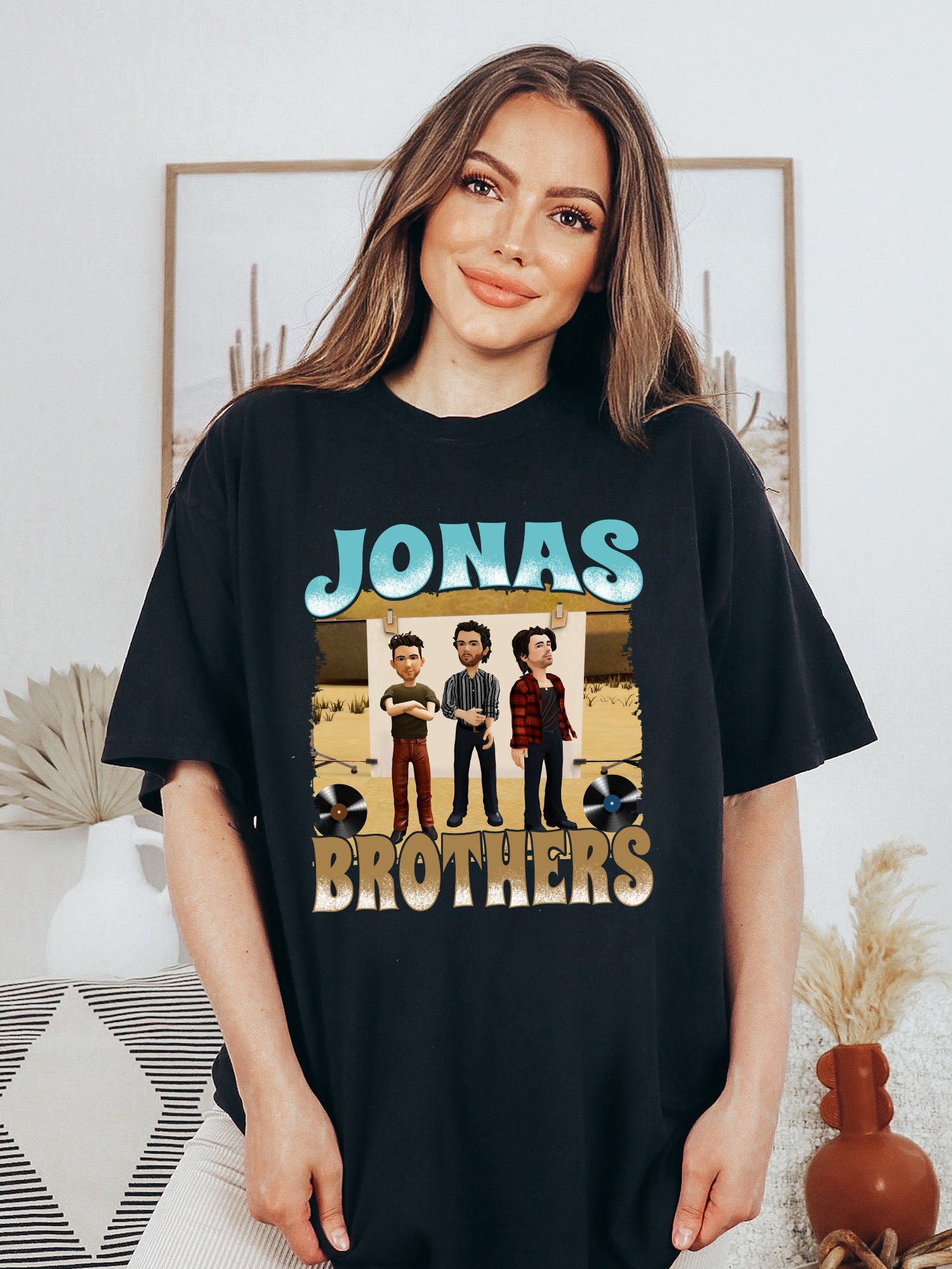 Vintage Jonas Brother Shirt, Jonas Five Albums One Night Tour Shirt