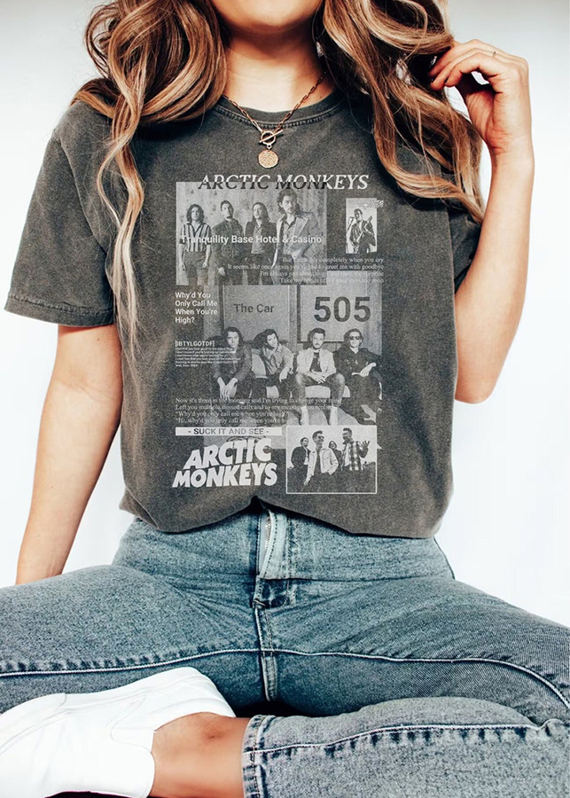 Vintage Arctic Monkeys Band T-Shirt, Arctic Monkeys Tour TShirt