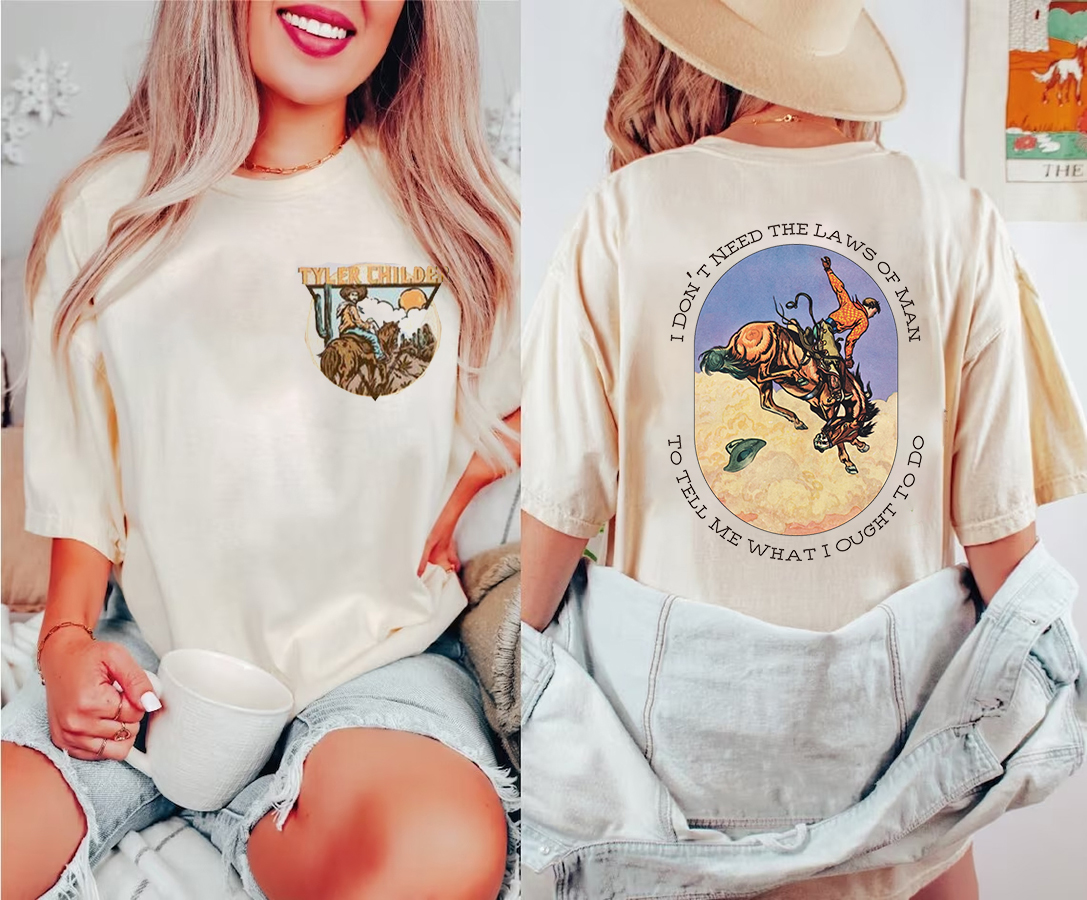 Tyler Childers Music Shirt, 90S Vintage Hounds To Heaven Tyler Childers Music Bootleg Graphic Tour 