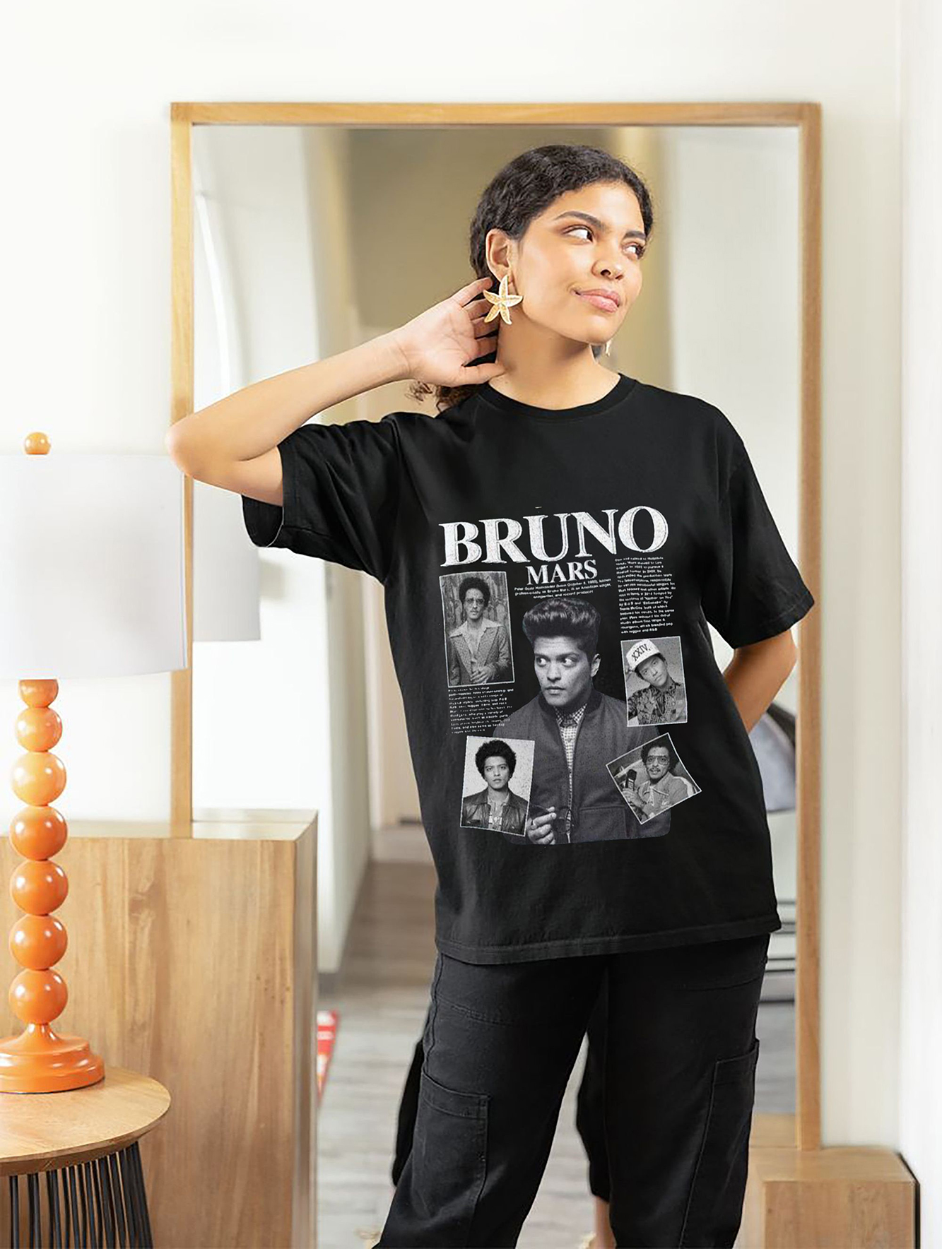 Graphic Bruno Mars Shirt, Bruno Mars Retro Design T-Shirt