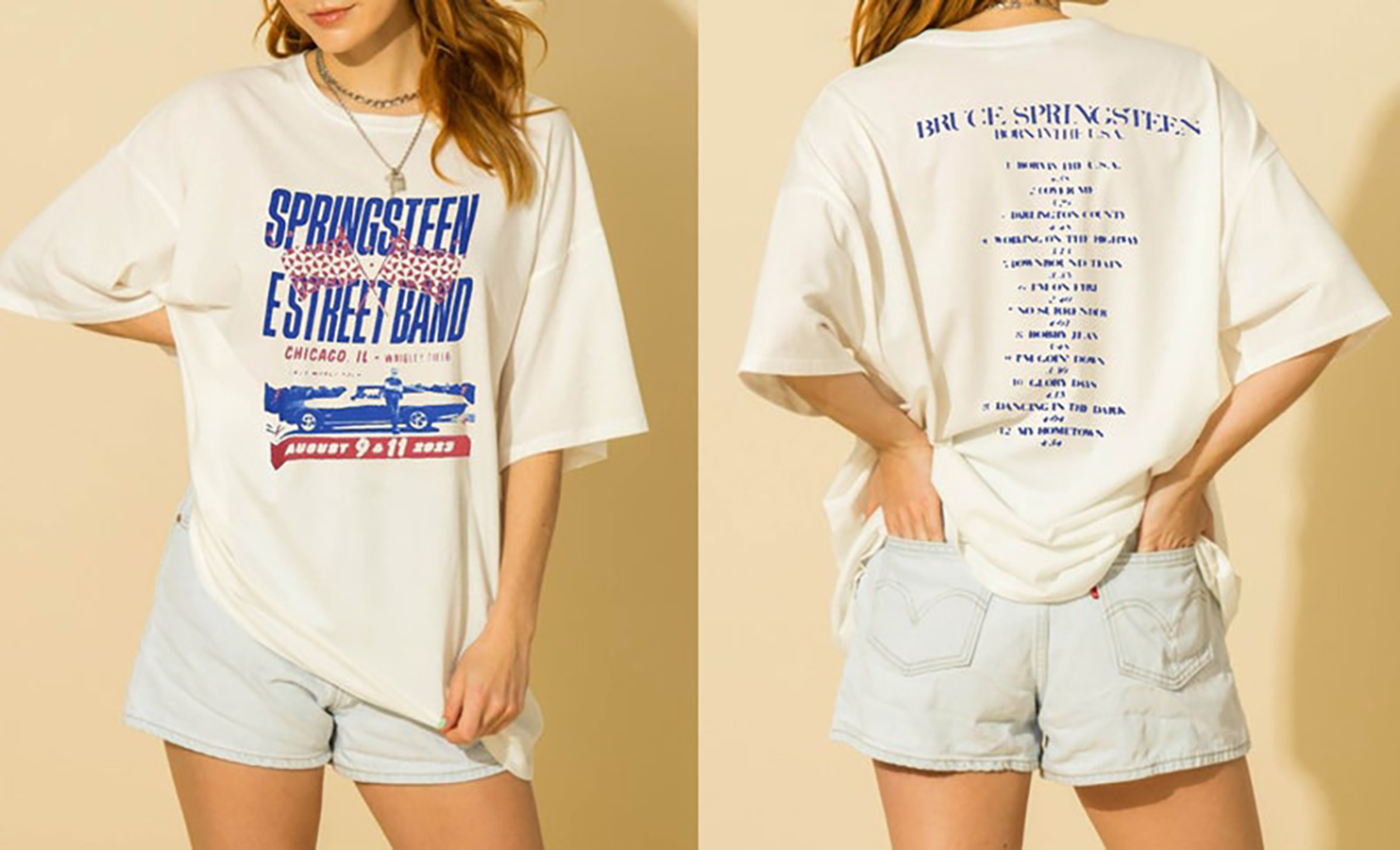 Bruce Springsteen Shirt, Vintage 1980S Bruce Springsteen Born In The Usa Tour T-Shirt