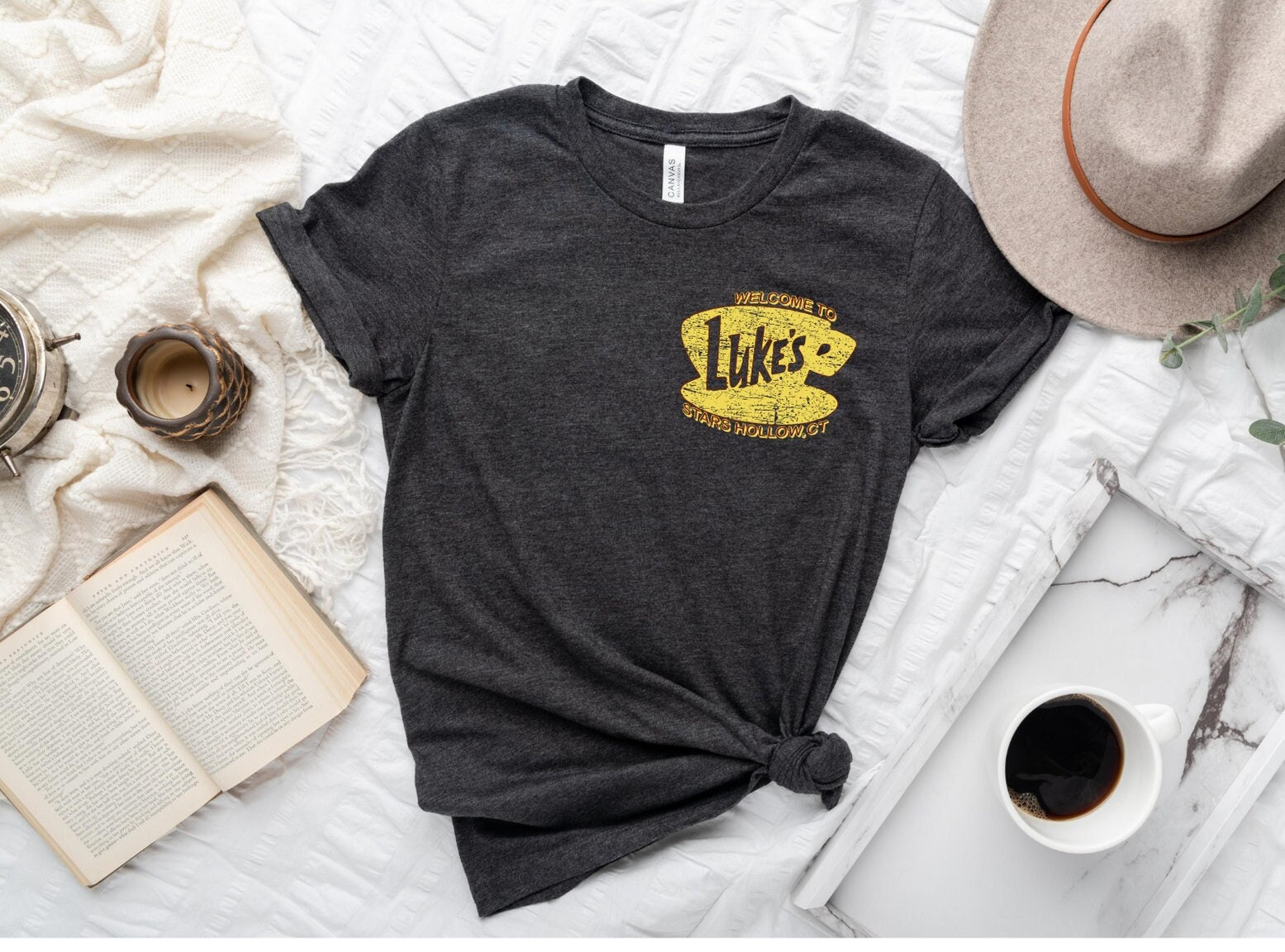 LukeS Diner Stars Hollow Shirt, Vintage Style Stars Hollow Shirt Gift, Gilmore Girls Shirt, LukeS Diner Shirt