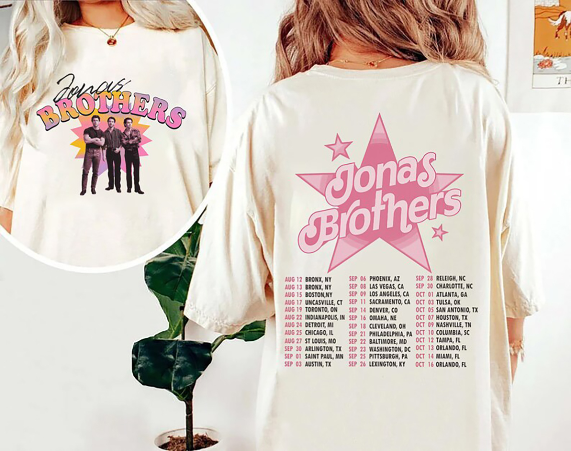 Jonas Brother TShirt, Vintage Jonas Brothers Shirt, Five Albums One Night Tour Shirt
