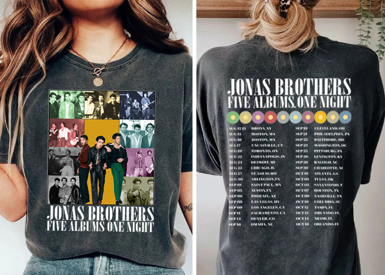 Retro Jonas Brothers The Eras Tour 2 Sides Shirt, Jonas Brothers The Eras Tour, Nick Joe Kevin Jonas Tour