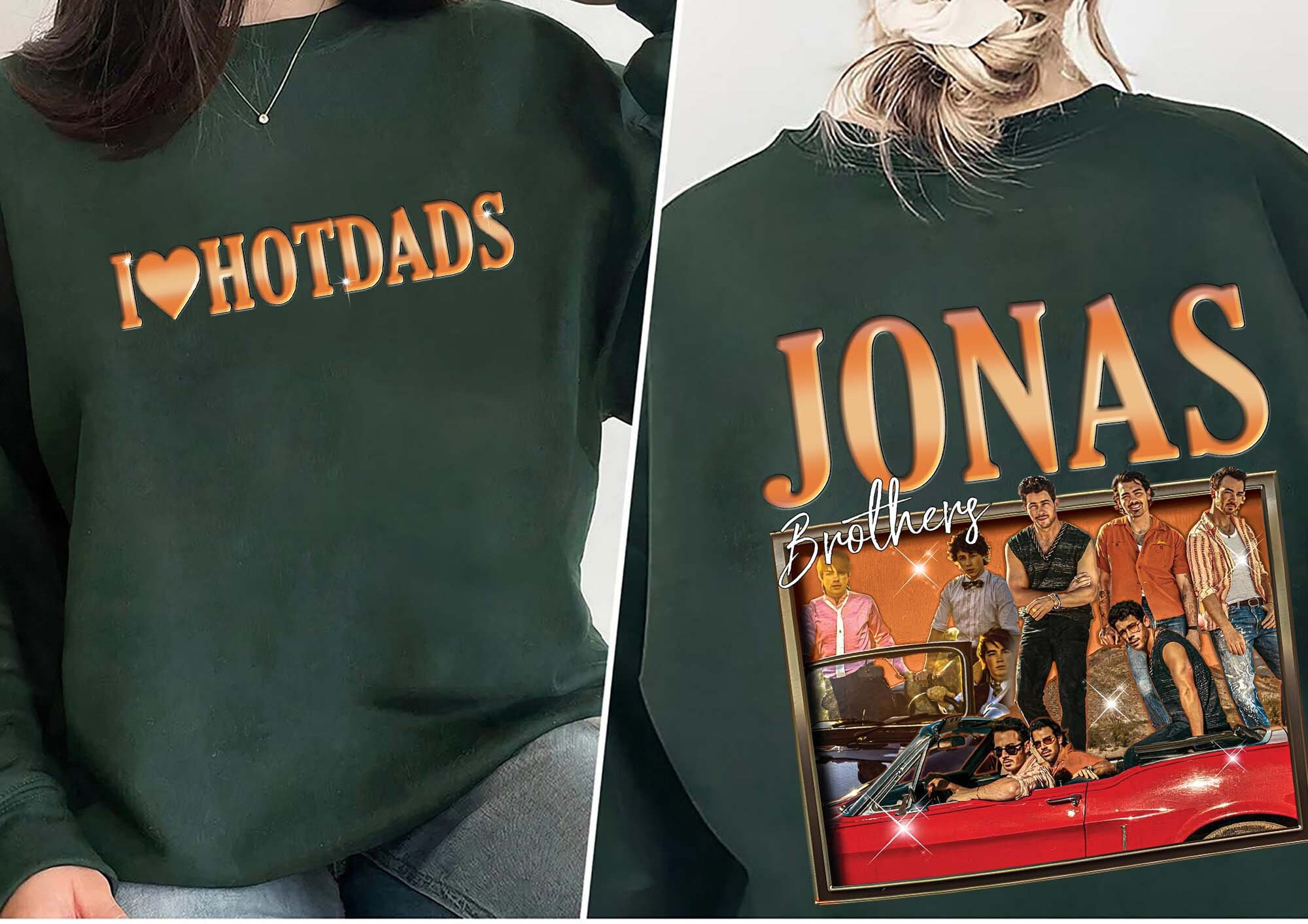 Retro Jonas Brothers 2 Sides Shirt, Jonas Brothers SweatShirt, Nick Joe Kevin Jonas Tour Dates Merch Shirt