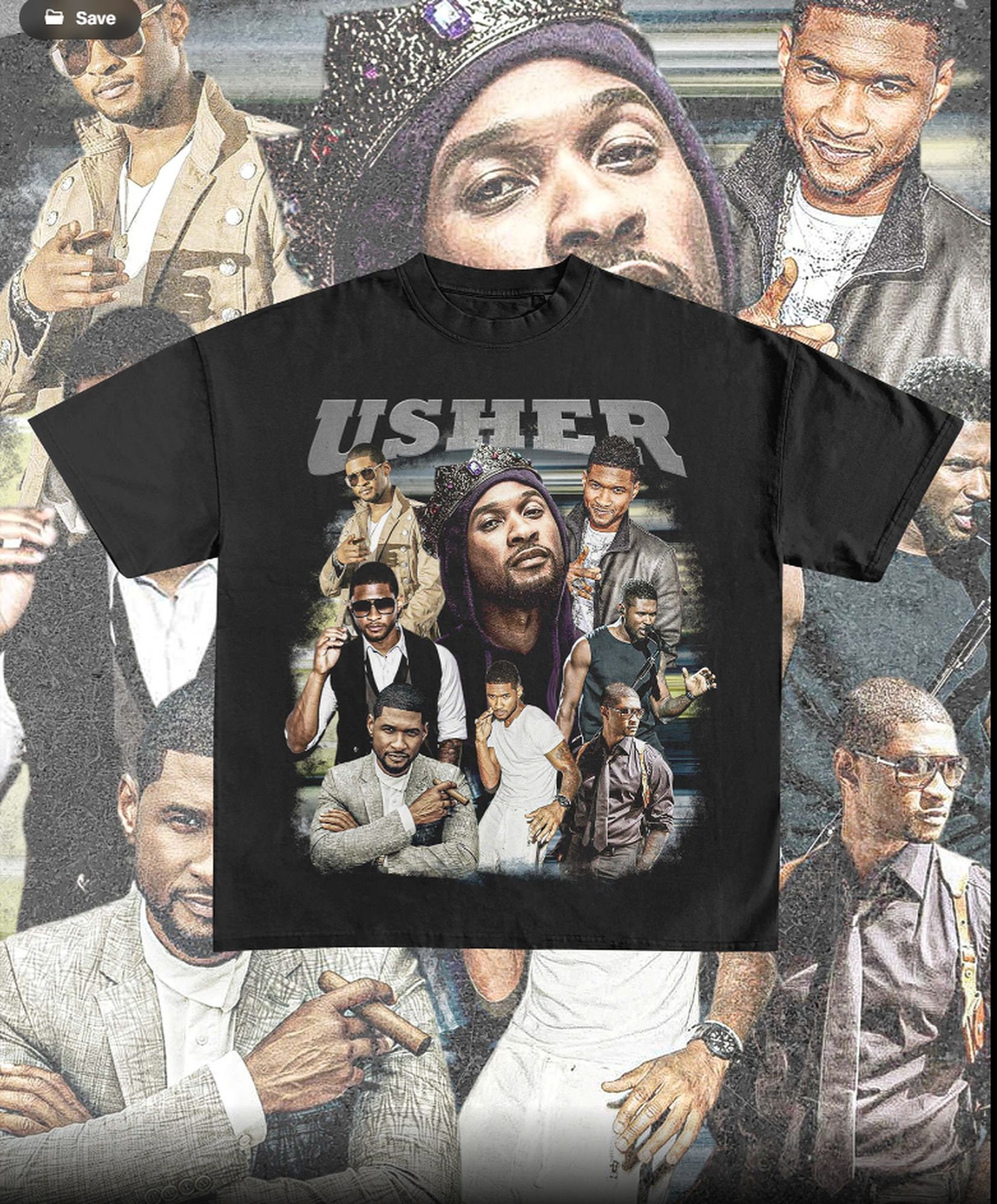 Usher Shirt, 90S Vintage X Bootleg Style Rap Tee
