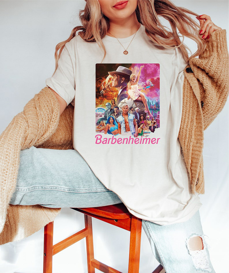 Retro Barbenheimer Shirt, Vintage Barbie TShirt, Funny Barbie Shirt, Cool Barbie Shirt, Barbie And Ken Shirt