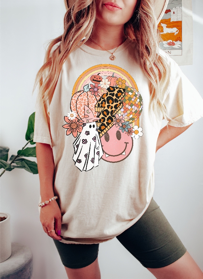 Trendy Retro Fall Shirt, Leopard Fall Pumpkin Shirt