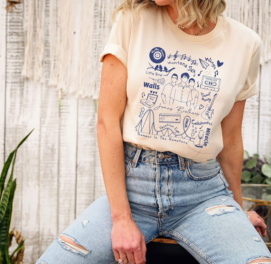 Jonas Brothers Shirt, Jonas Brothers Tour T-Shirt, Jonas Brothers Retro 90S SweatShirt