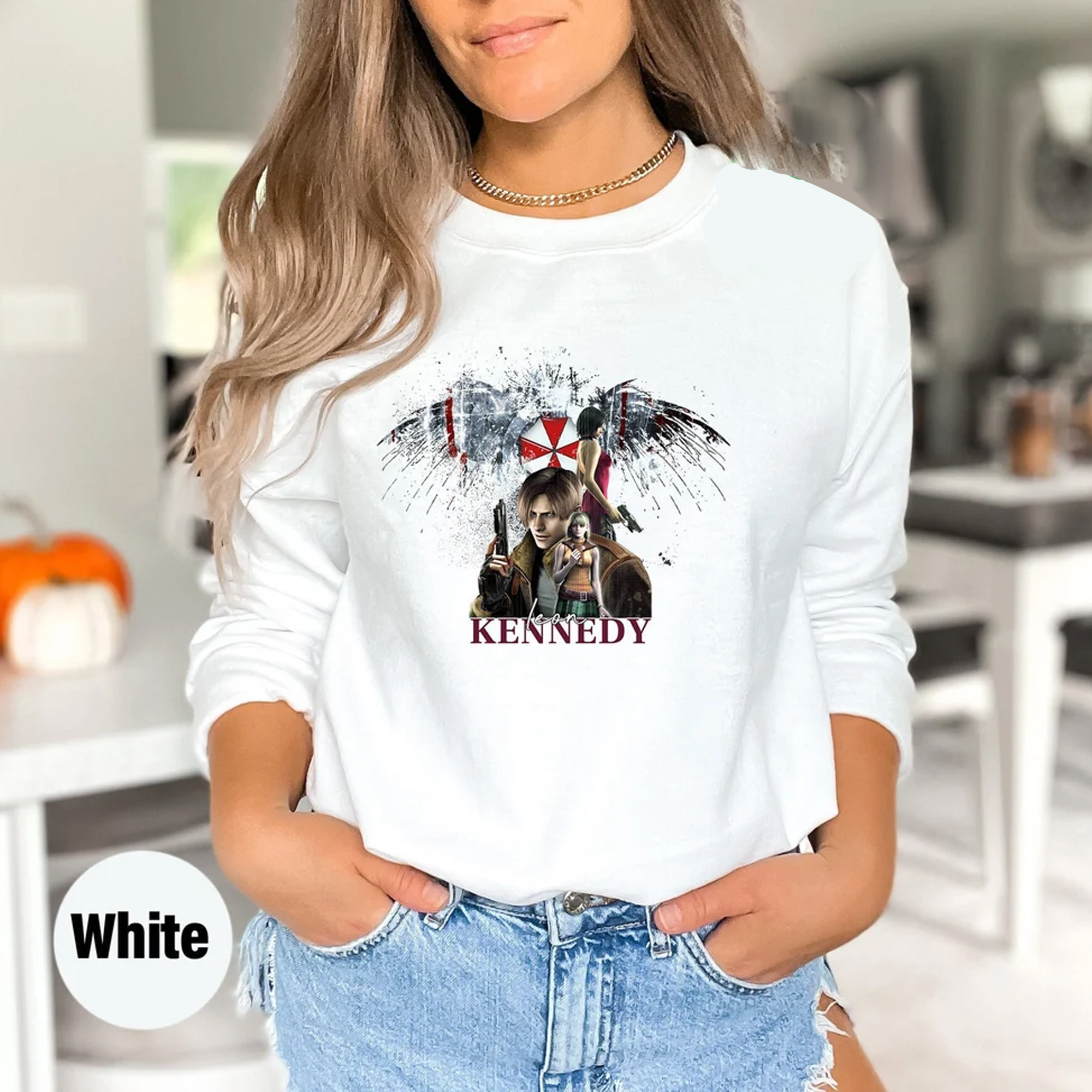 Blue Leon SweatShirt, Leon Shirt, Leon Retro Shirt, Evil Shirt