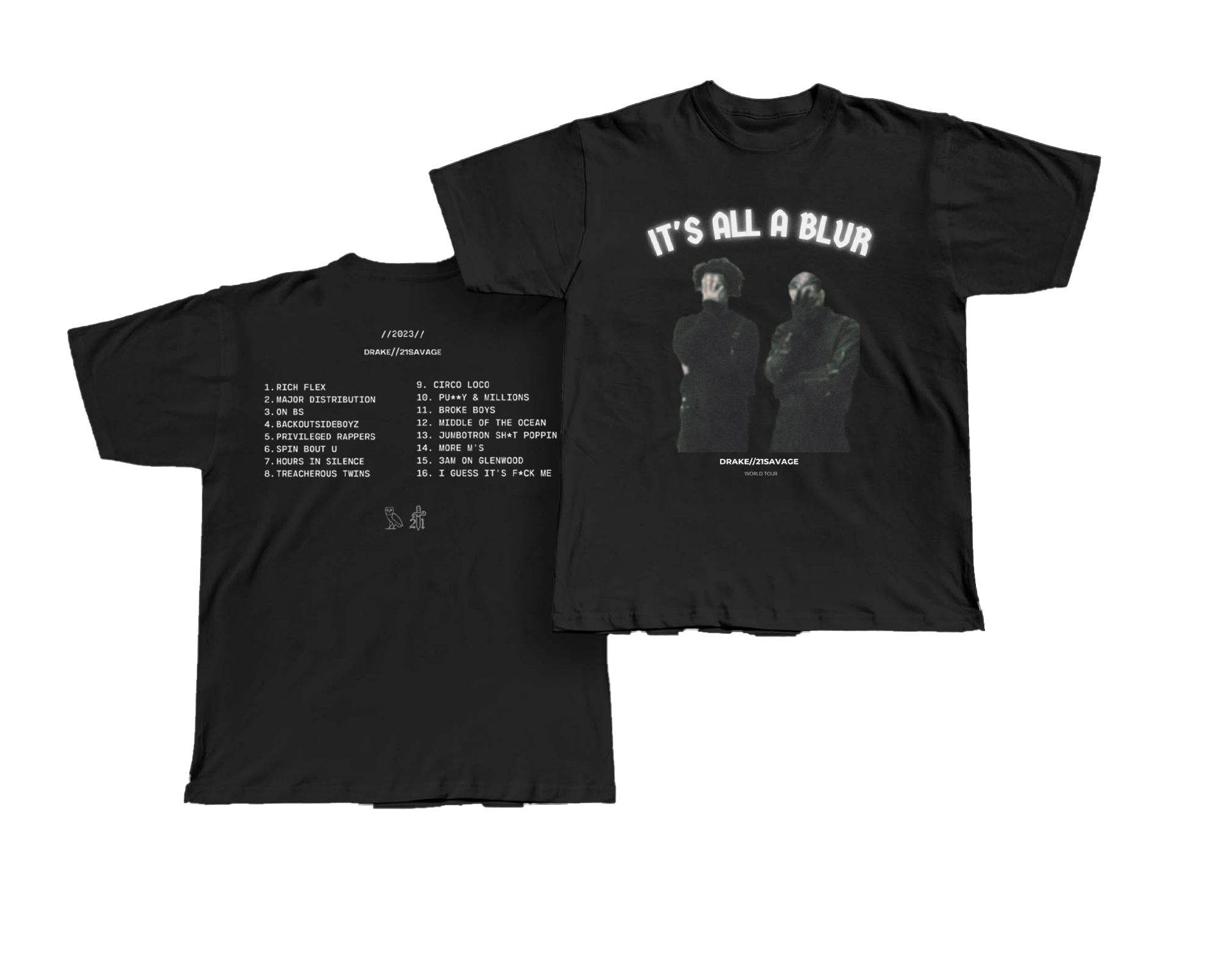 Vintage Drake X 21 Savage Tour Shirt, Ovo Shirts, Her Loss Album Shirt