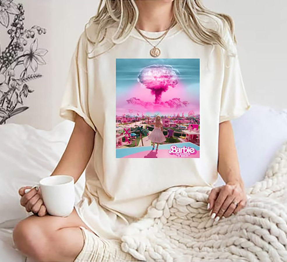 Vintage Barbenheimer I Survived Shirt, Barbieheimer Active Shirt, Barbie T-Shirt, Funny Oppenheimer Movie Shirt