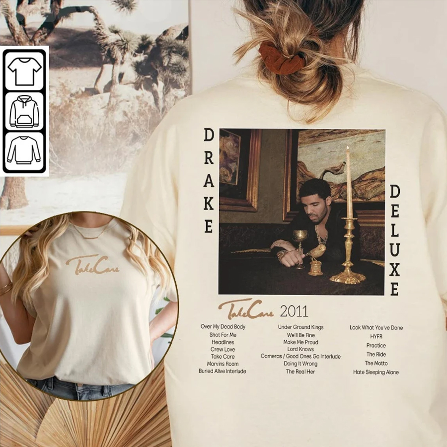 Drake Vintage Music Shirt 2 Side, Take Care Album Double Side SweatShirts