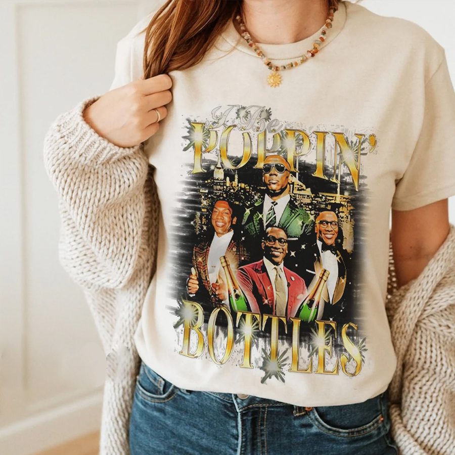 I Be Poppin Bottles Shirt, Shannon Sharpe T-Shirt, Vintage I Be Poppin Bottles Homage Comfort Color Shirt