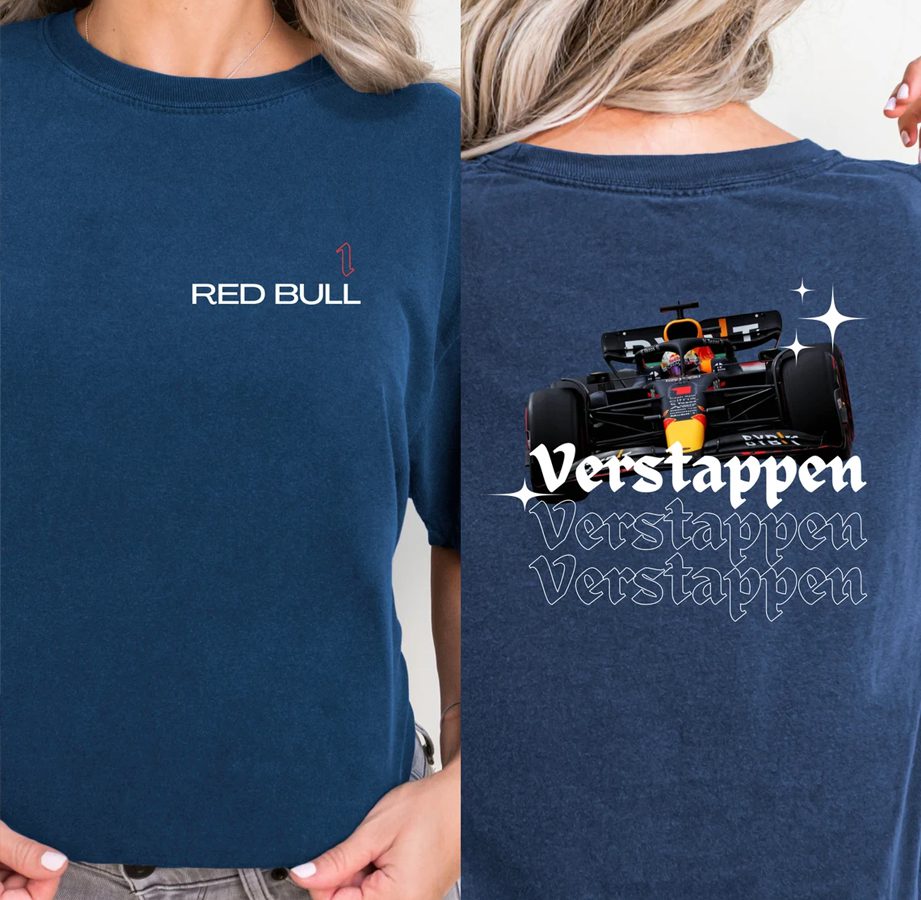 Max Verstappen Red Bull F1 Comfort Color Shirt, Navy Vintage Style TShirt
