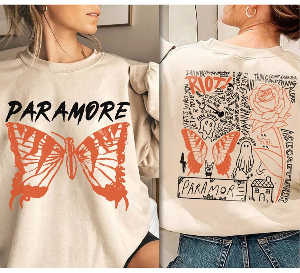 Paramore Music Sweatshirt, 2 Side Vintage Merch Paramore American Sweatshirt