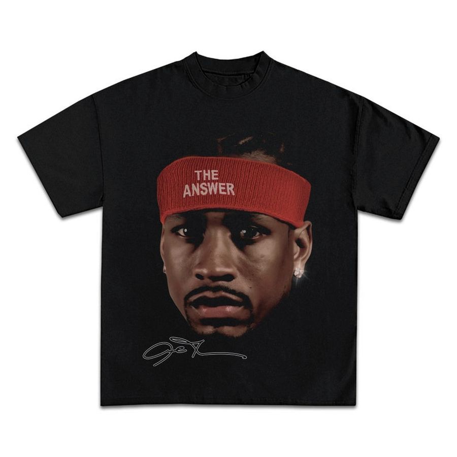 Allen Iverson T-Shirt, Rare The Answer Rap Tee Vintage Style Graphic Print