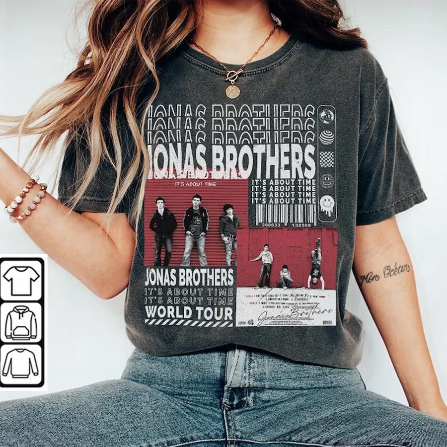Jonas Brothers Music Comfort Color Shirt, Vintage 5 Nights On Broadway Tour Comfort Color Shirt