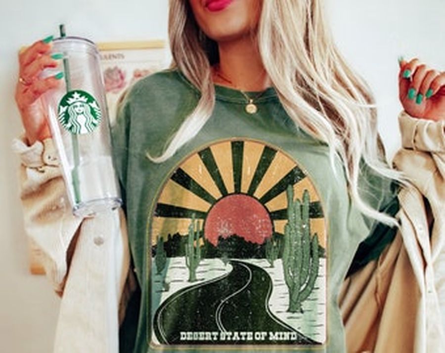 Desert State Of Mind Tee, Desert T-Shirt, Arizona Desert Tee, Vintage Inspired T-Shirt,  T-Shirt