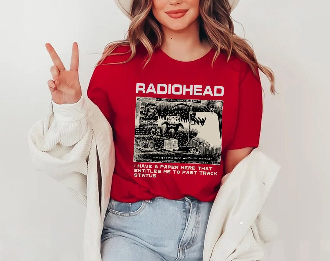 Radiohead Shirt, Radiohead Vintage Retro Concert T-Shirt