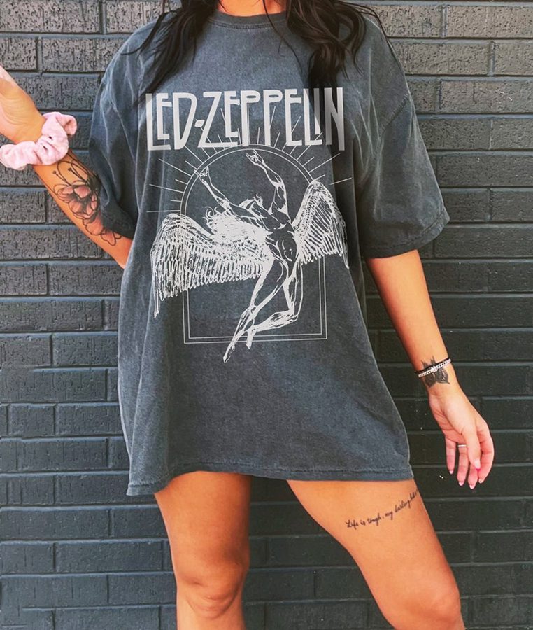 Led Zeppelin Unisex Shirt , Vintage Rock Band Led Zeppelin Tour Shirt