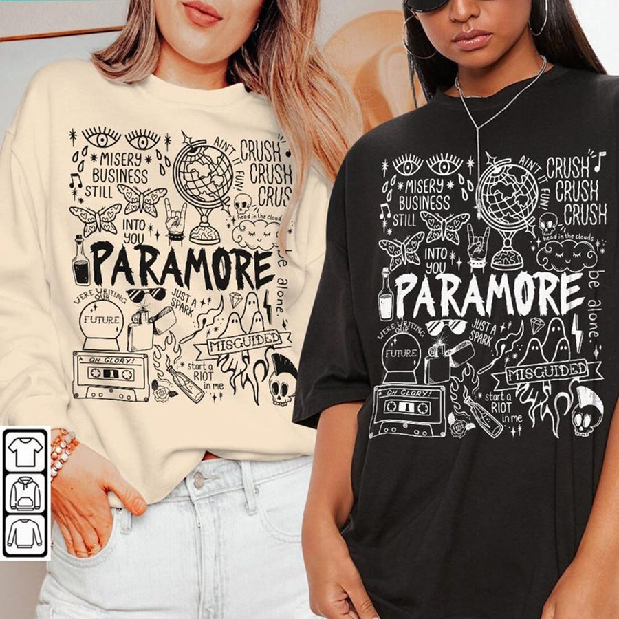 Paramore Doodle ArShirt, Vintage Paramore Shirt, Paramore Tattoo Tour 