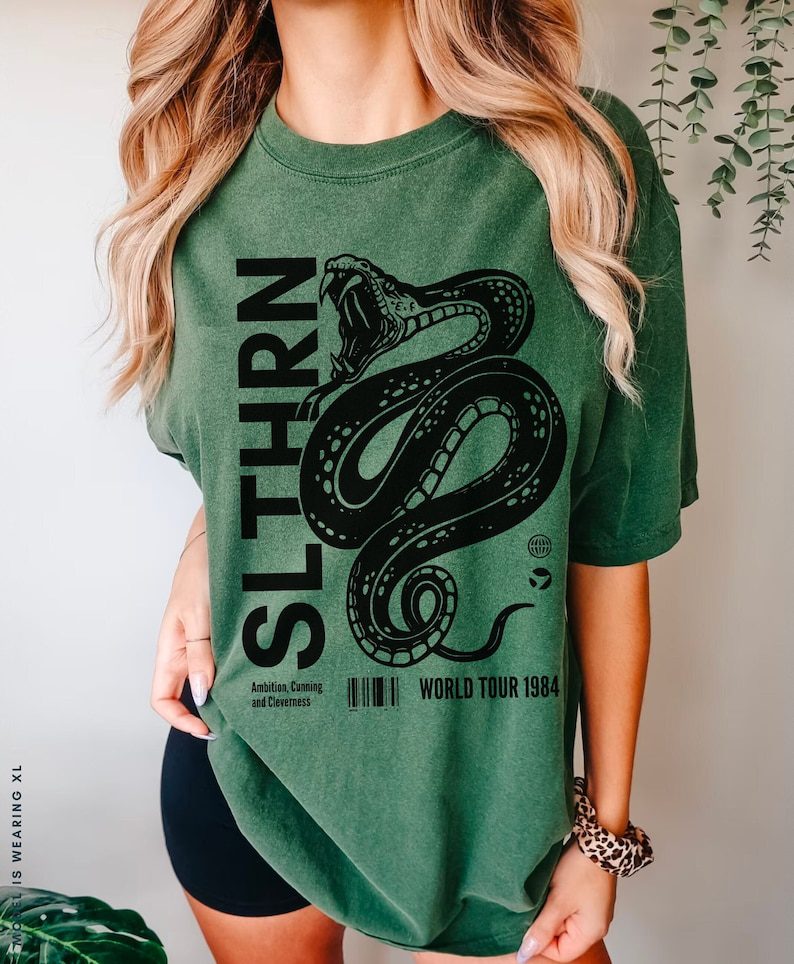 Green House Shirt , Vintage Band Tee Malfoy Shirt Potter Merch Dark Arts World Tour Pottery Universal Shirt