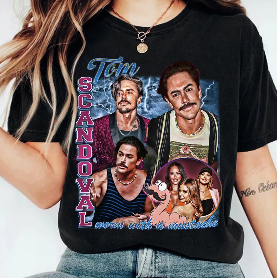 Vintage Tom Sandoval Shirt Worm With A Mustache Shirt