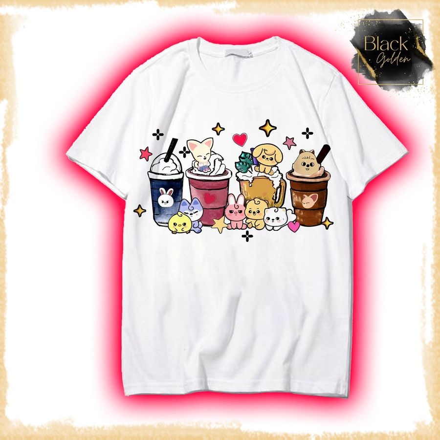 Skzoo Coffee Lover FanarShirt, Stray Kids Merch, S-Class 5 Star Stray Kids Shirt, Vintage Stray Kids 5 Star Shirt