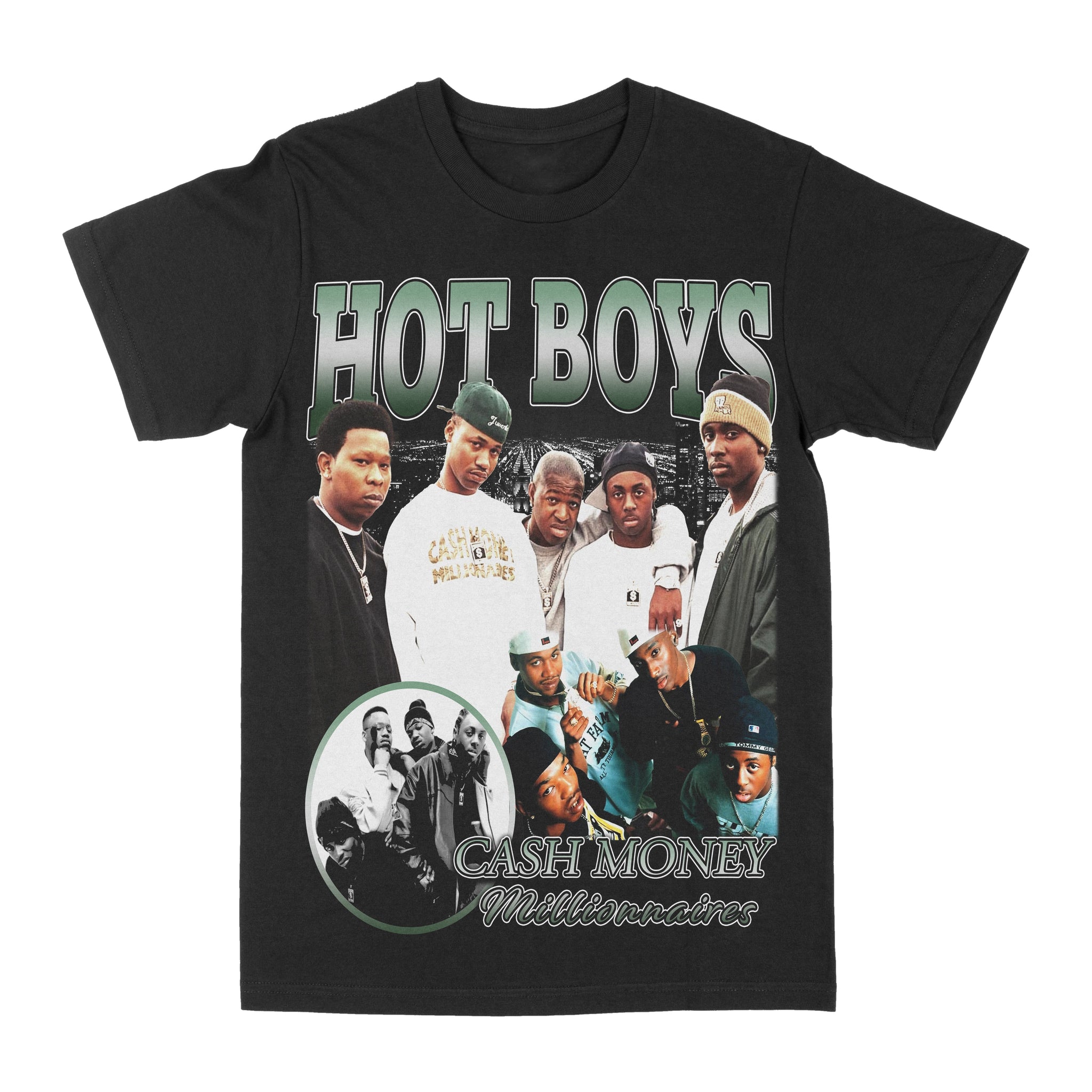 Hot Boys Green Graphic Shirt