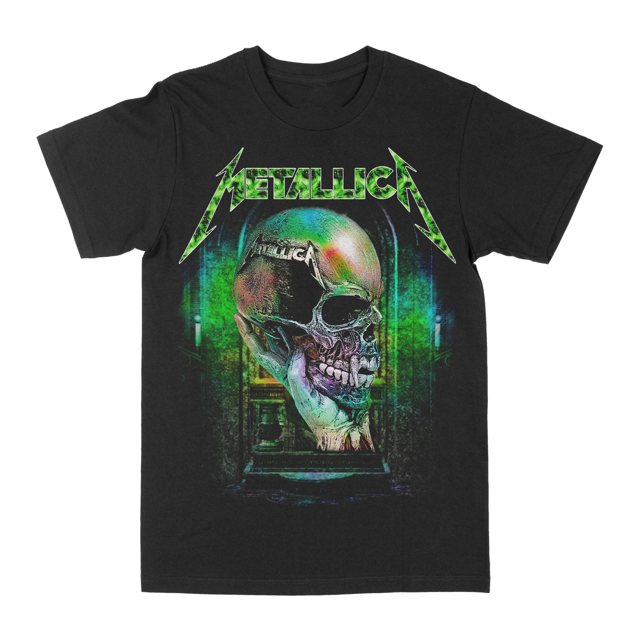 Metallica Green Skull Graphic Shirt