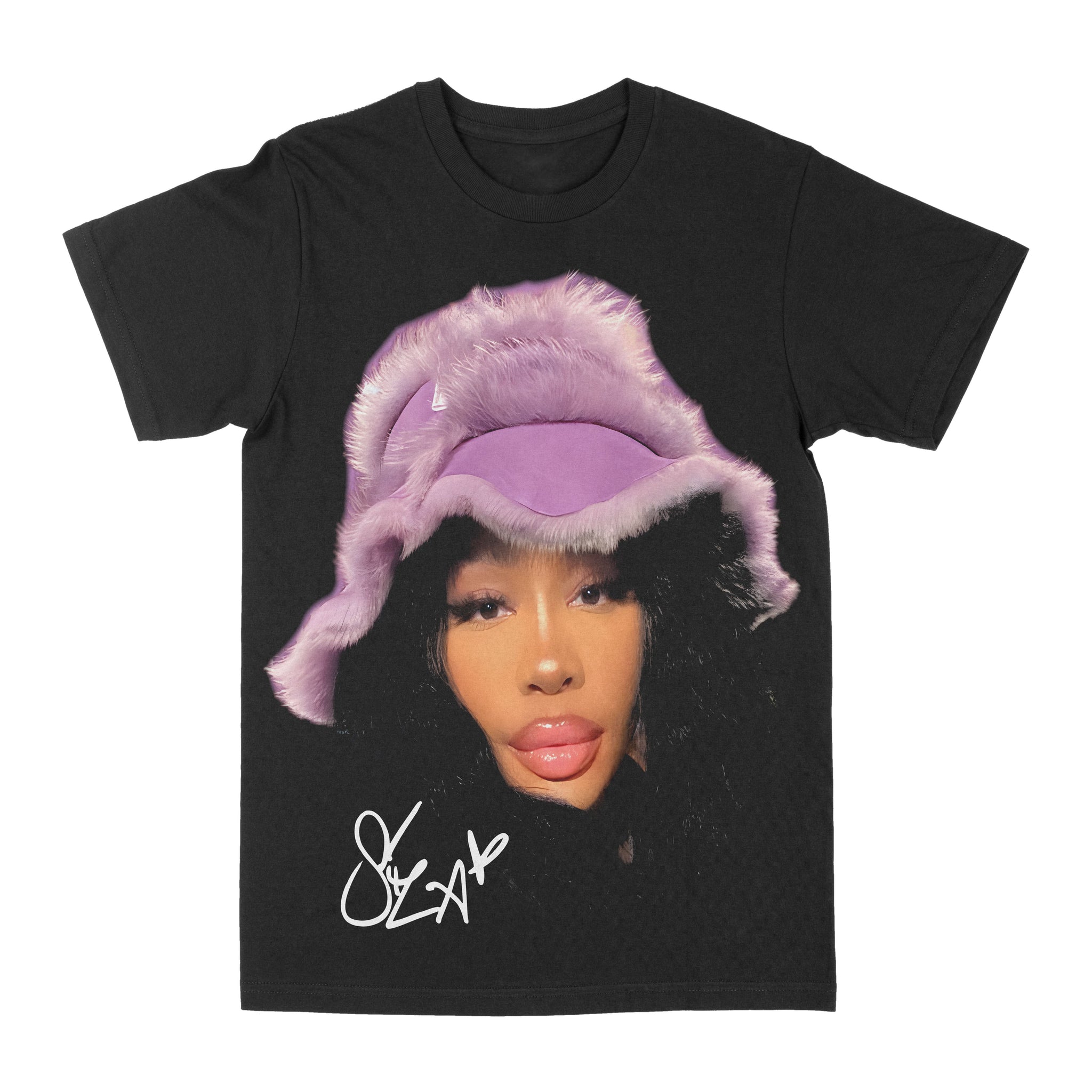 Sza Big Face Purple Bucket Graphic Shirt