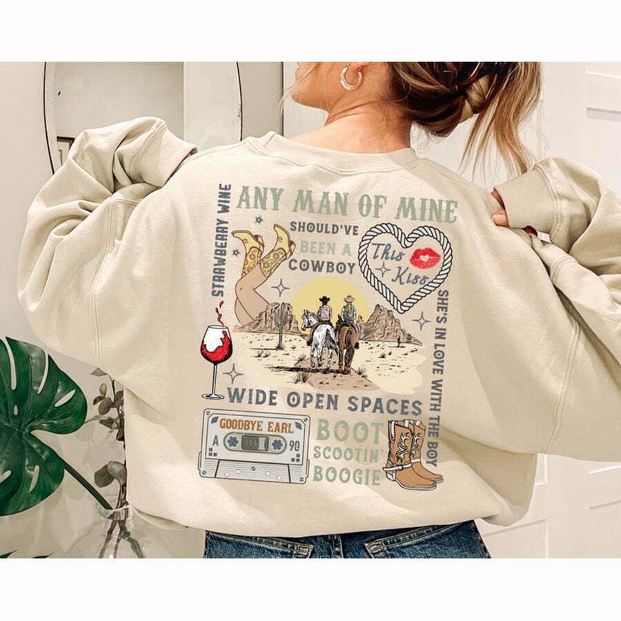 Vintage Western SweatShirt, Retro Country Music SweatShirt