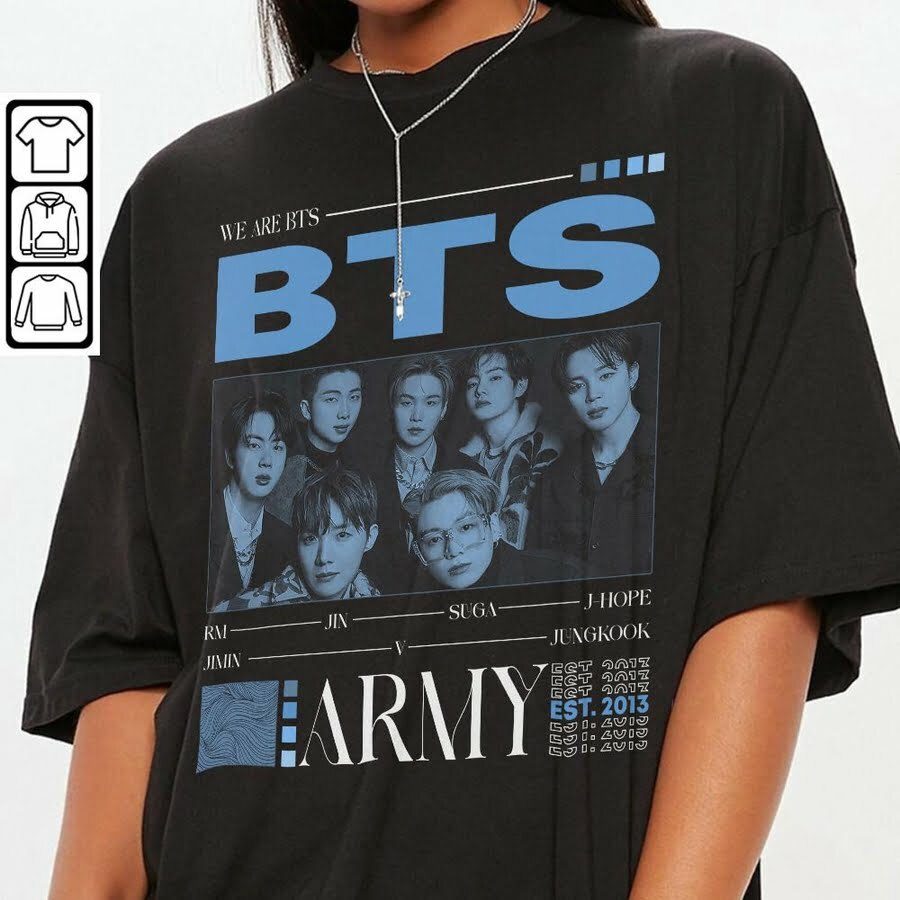 Vintage Bts Shirt, Bts Unisex Kpop Shirt, Vintage Style Korean Pop T-Shirt SweatShirt Hoodie
