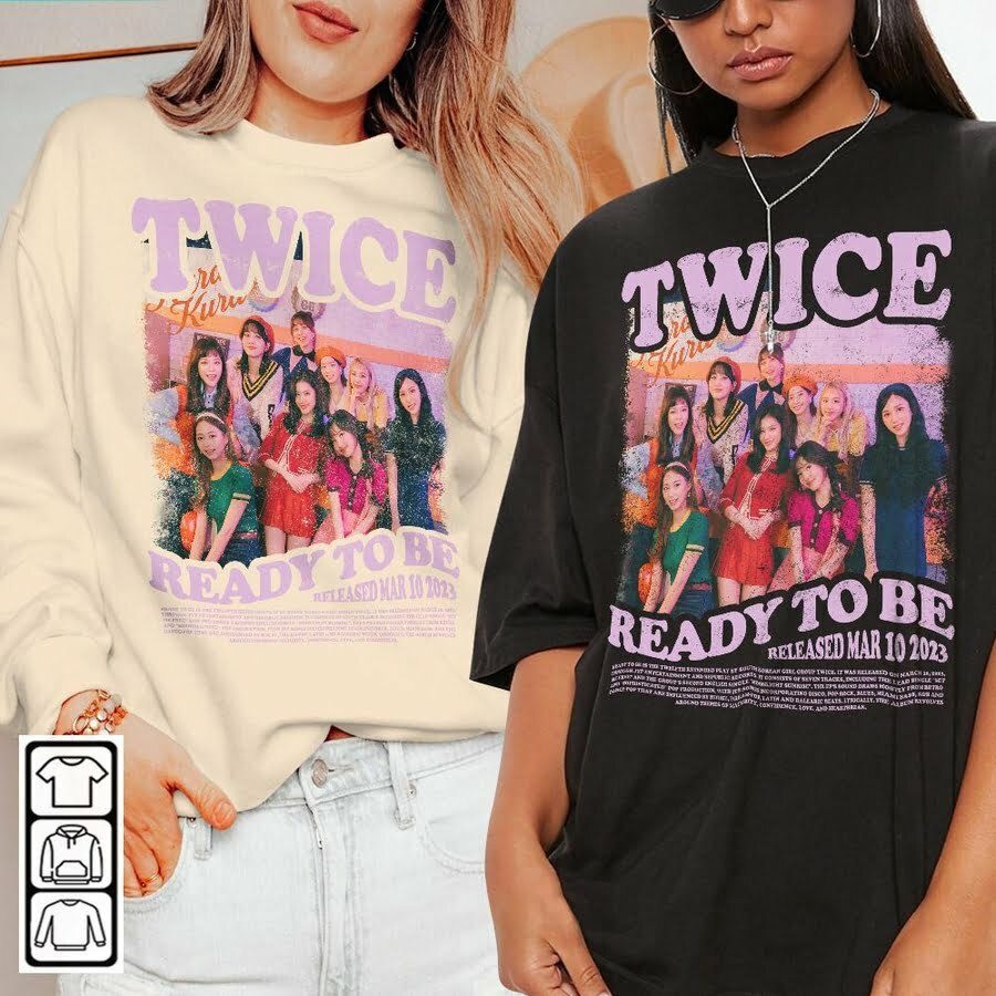 Twice Kpop Shirt, Ready To Be Album Vintage SweatShirt, Kpop Graphic Tee
