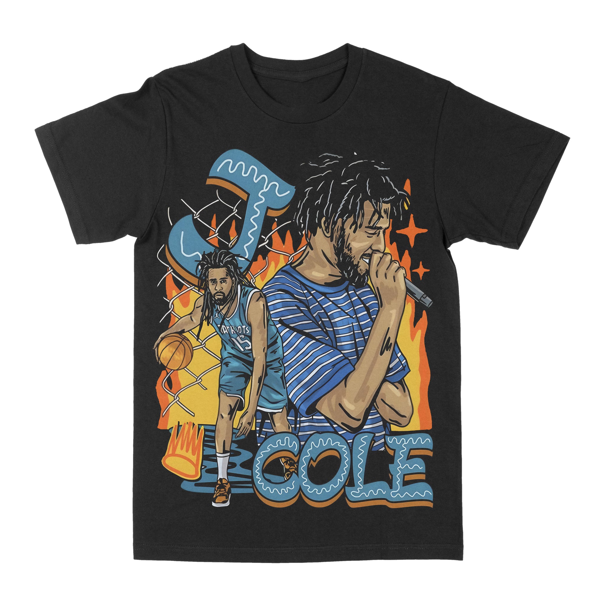 J. Cole Fire Graphic Shirt