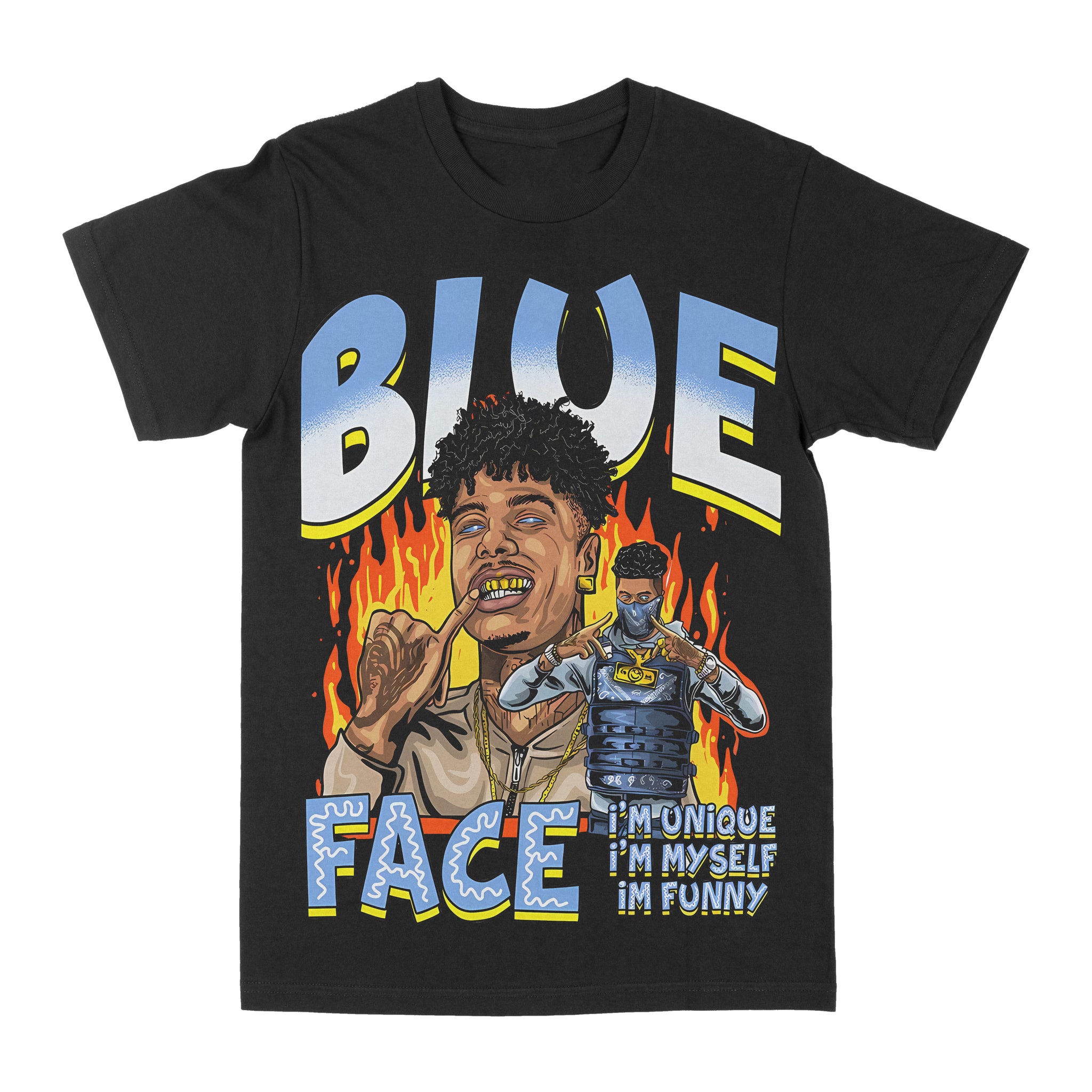 Blue Face Unique Graphic Shirt