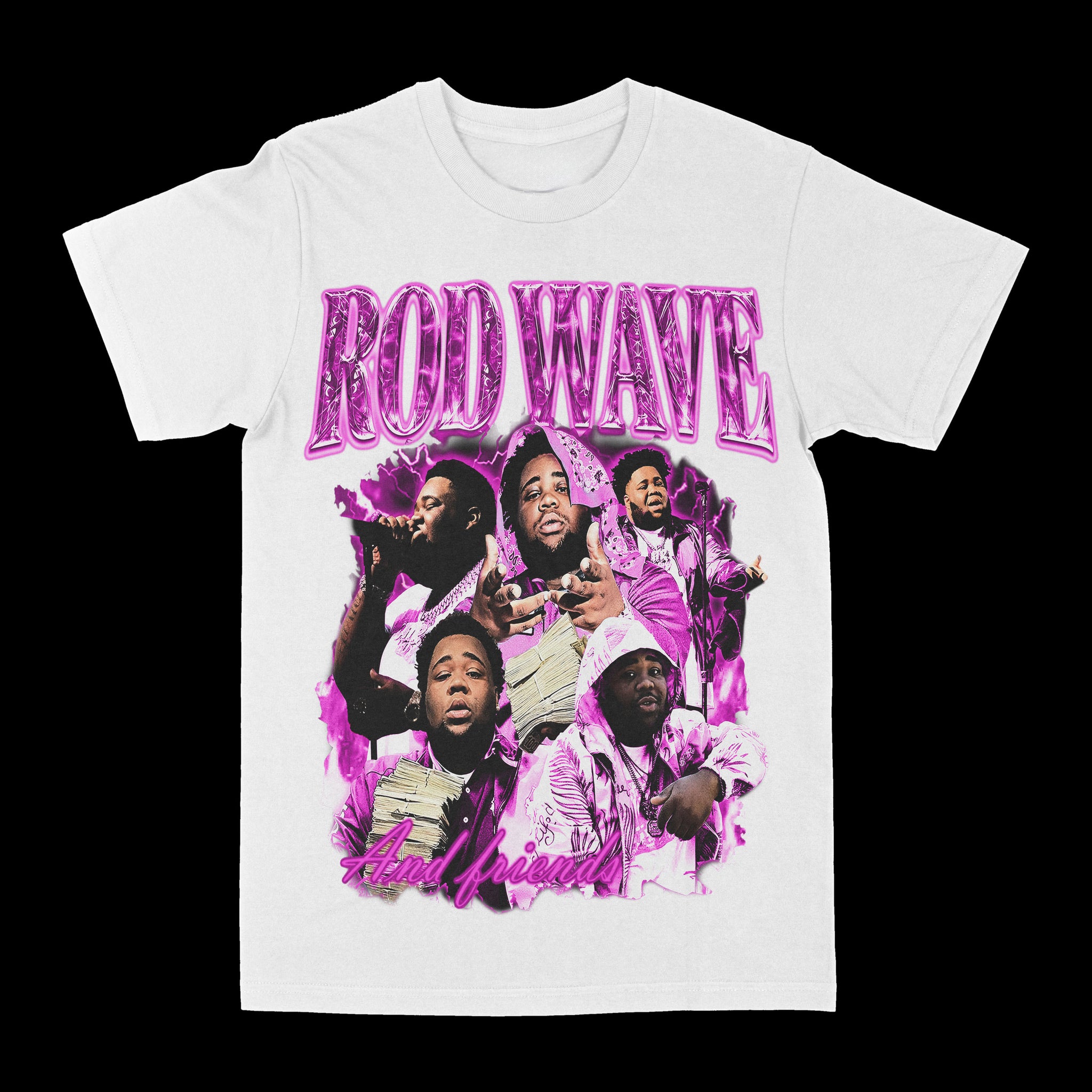 Rod Wave & Friends White Graphic Shirt