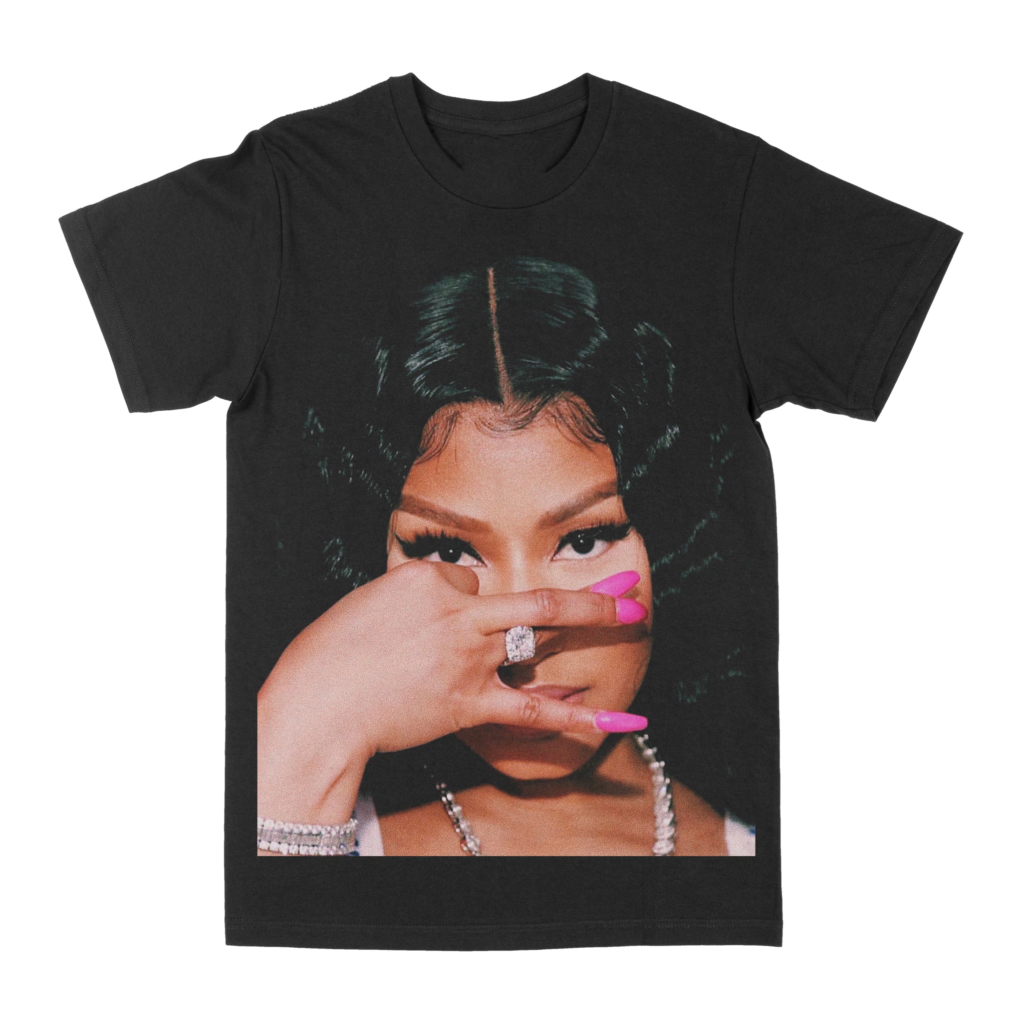 Nicki Minaj Big Face Black Hair Graphic Shirt