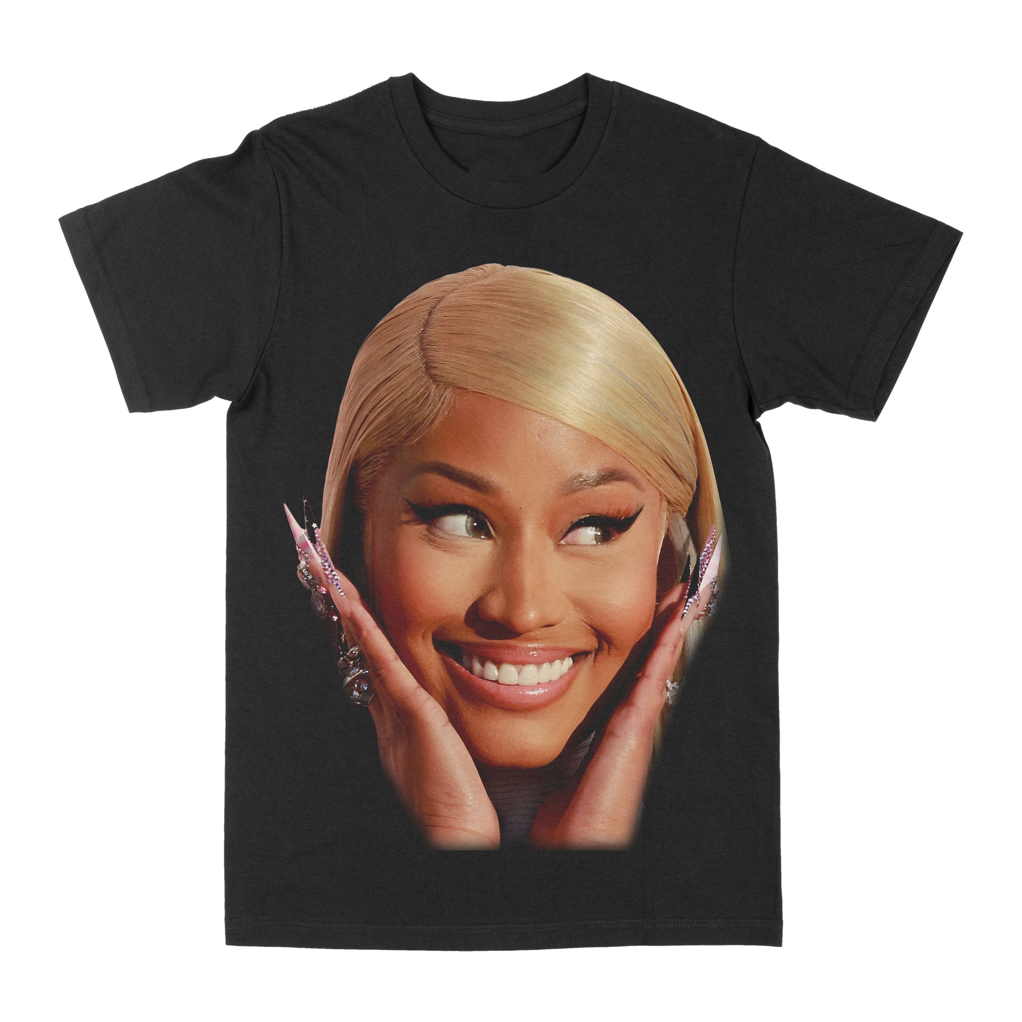 Nicki Minaj Big Face Blonde Hair Graphic Shirt