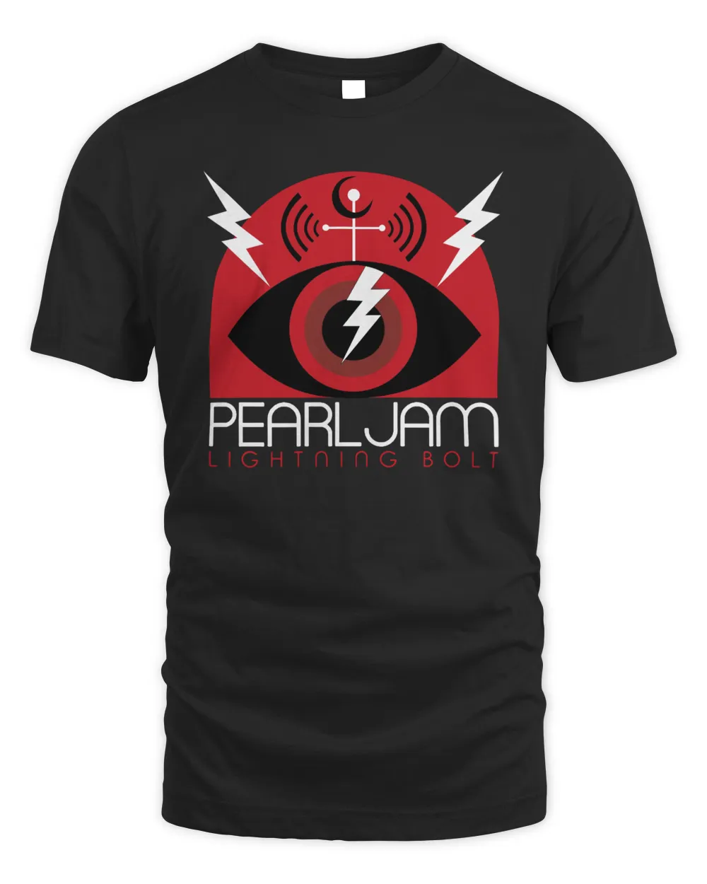 Pearl Jam Merch Album Lightning BolShirt Black
