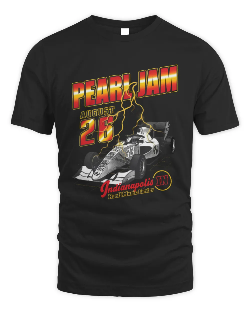 Official Pearl Jam Indianapolis Indiana At Ruoff Music Center On August 26Th Indy Car Shirt
