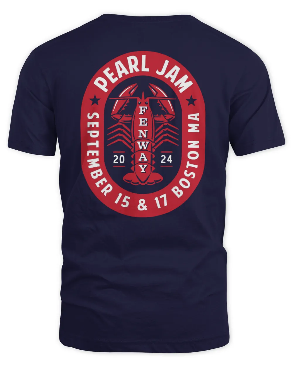Pearl Jam Dark Matter World Tour With Glen Hansard Merch Lobster Roll Shirt