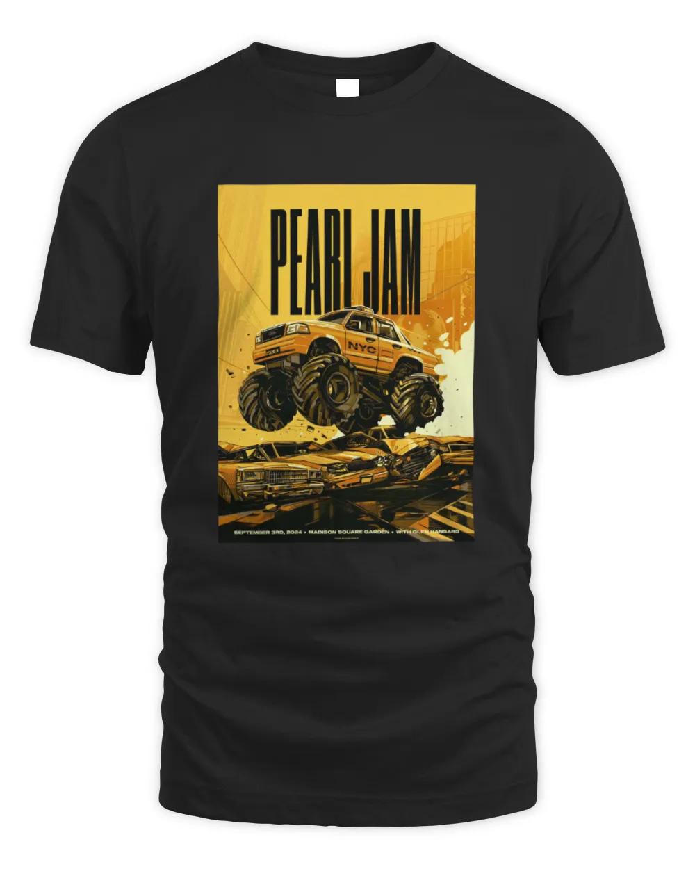 Pearl Jam September 3Rd Madison Square Garden With Glen Hansard Poster Shirt