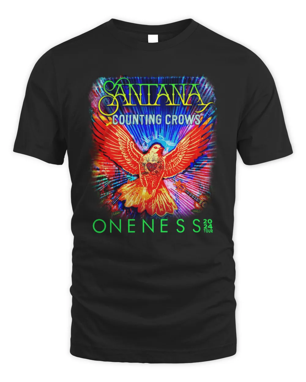 Santana Counting Crows Oeness Tour Shirt