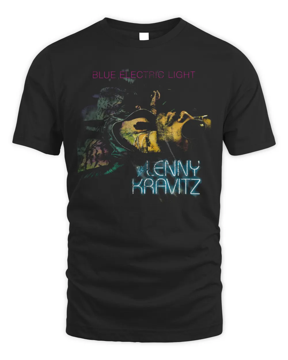 Lenny Kravitz Merch Blue Electric Light Cover Art Vintage Shirt