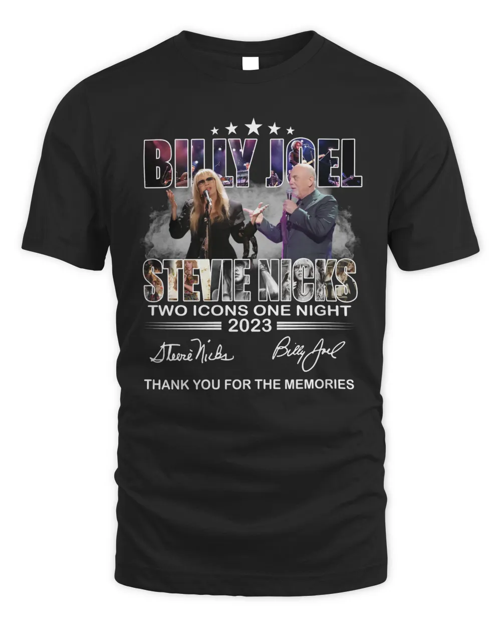 Billy Joel Stevie Nicks Two Icons One Night Thank You For The Memories Shirt Shirt