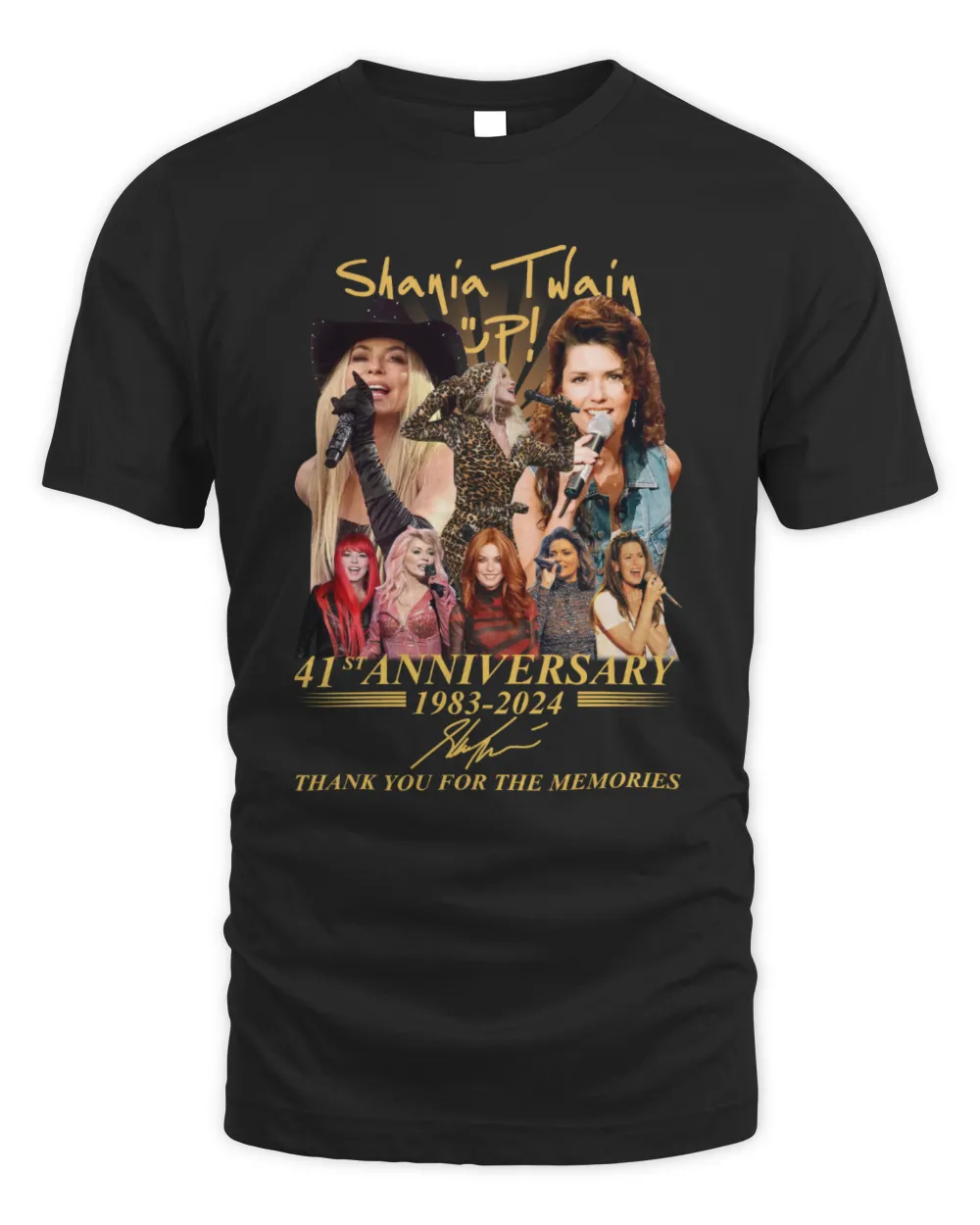 Official Shania Twain Up 41St Anniversary 1983-Thank You For The Memories Shirt