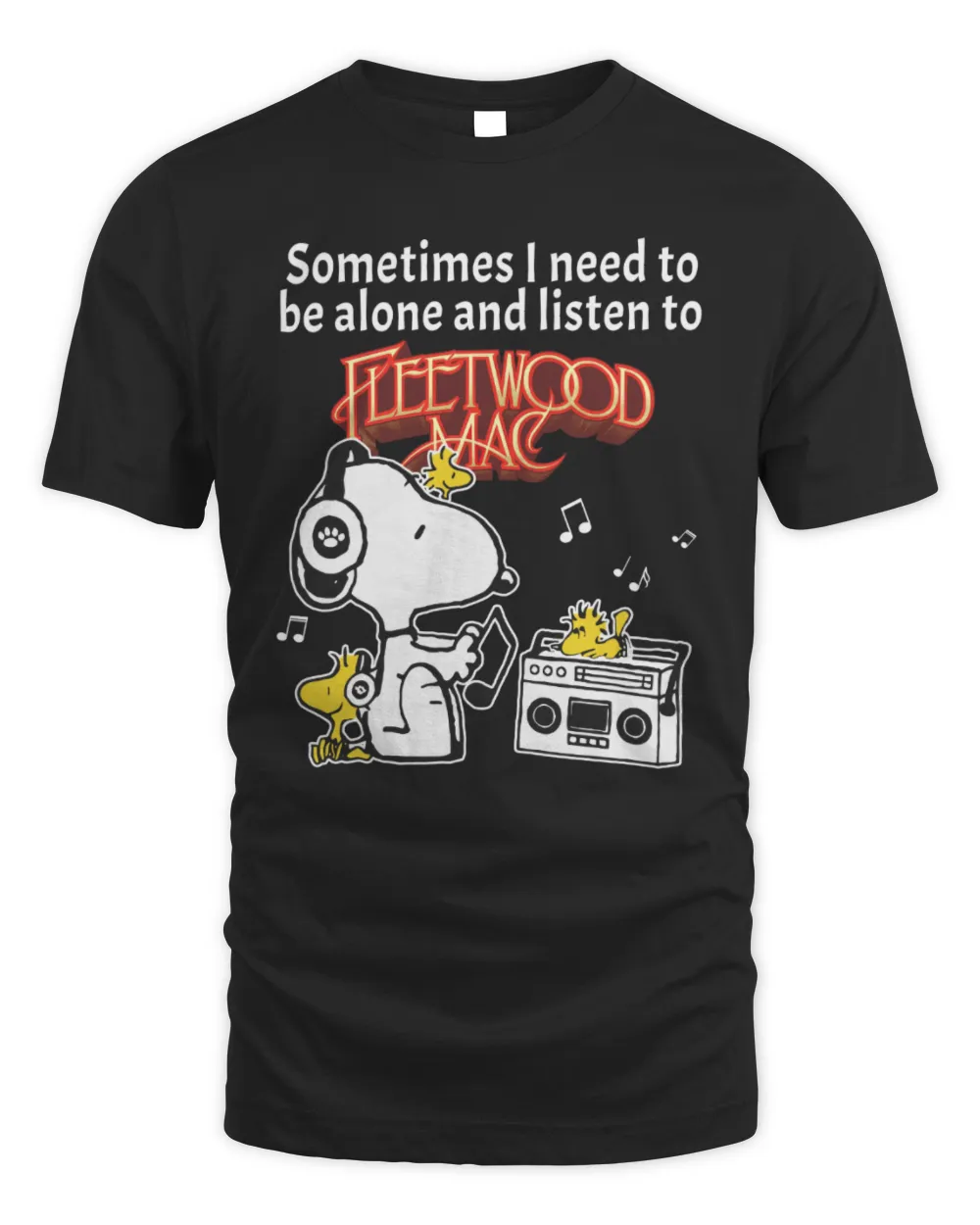 Snoopy And Woodstock Sometimes I Need To Be Alone And Listen To Fleetwood Mac Hoodie