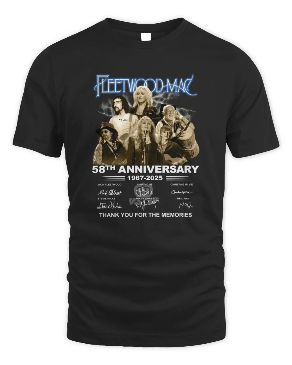 Official Fleetwood Mac 58Th Anniversary 1967-2025 Thank You For The Memories Shirt